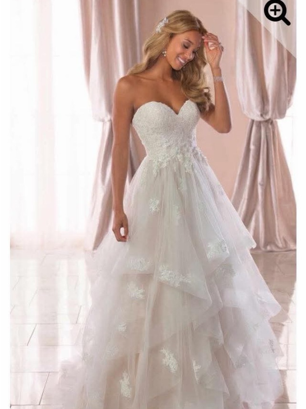 Stella York Ivory Strapless Sweetheart A-Line Wedding Gown
